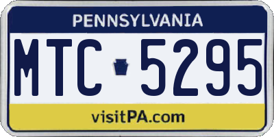 PA license plate MTC5295
