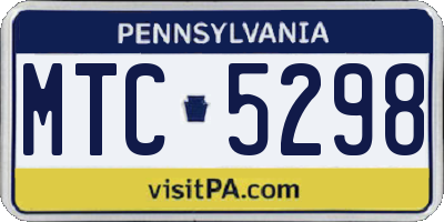 PA license plate MTC5298