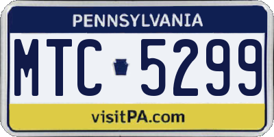 PA license plate MTC5299