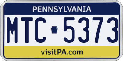 PA license plate MTC5373