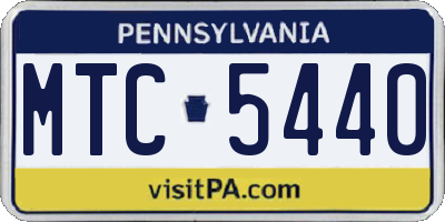 PA license plate MTC5440