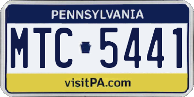 PA license plate MTC5441
