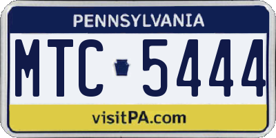 PA license plate MTC5444