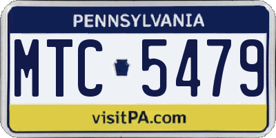 PA license plate MTC5479