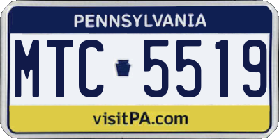 PA license plate MTC5519