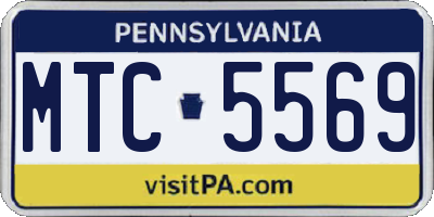 PA license plate MTC5569
