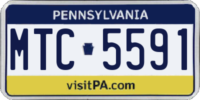 PA license plate MTC5591