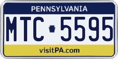 PA license plate MTC5595