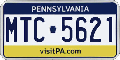 PA license plate MTC5621