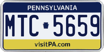PA license plate MTC5659