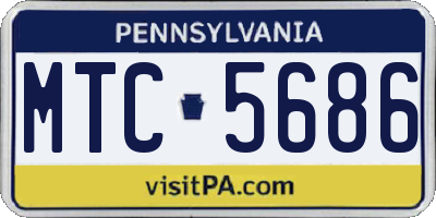PA license plate MTC5686