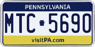 PA license plate MTC5690