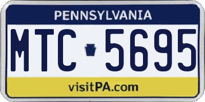 PA license plate MTC5695