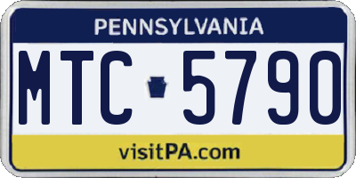 PA license plate MTC5790