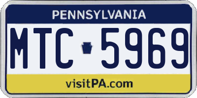 PA license plate MTC5969