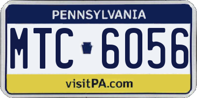PA license plate MTC6056