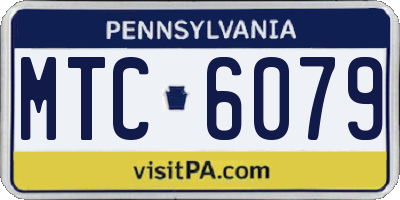 PA license plate MTC6079
