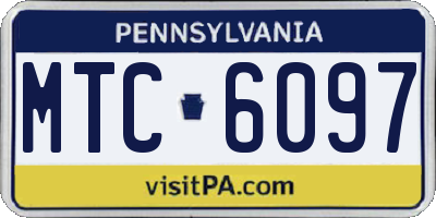 PA license plate MTC6097