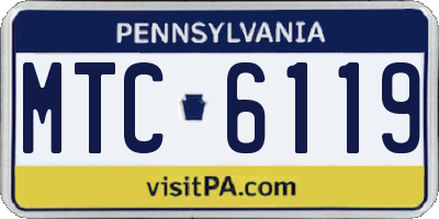 PA license plate MTC6119