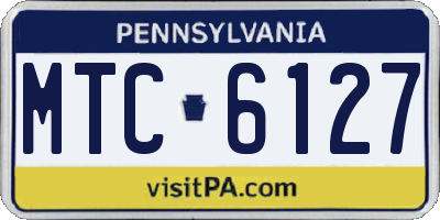 PA license plate MTC6127