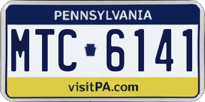 PA license plate MTC6141