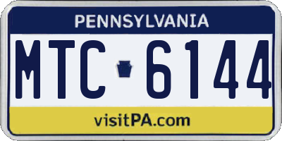 PA license plate MTC6144