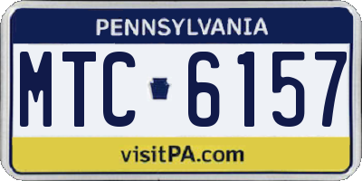 PA license plate MTC6157