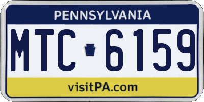 PA license plate MTC6159
