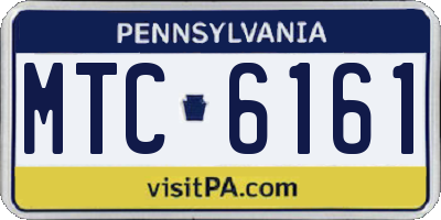 PA license plate MTC6161