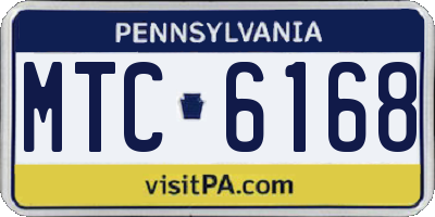 PA license plate MTC6168