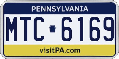 PA license plate MTC6169