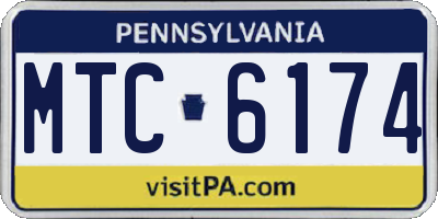 PA license plate MTC6174