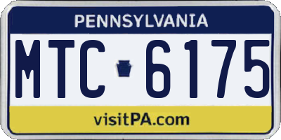 PA license plate MTC6175