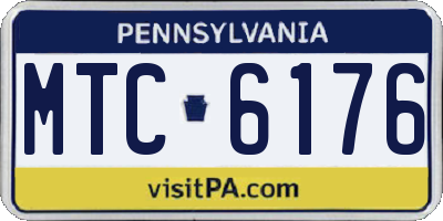 PA license plate MTC6176