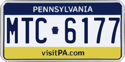 PA license plate MTC6177