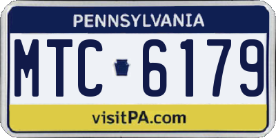 PA license plate MTC6179
