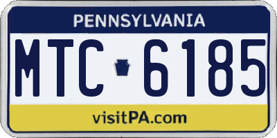PA license plate MTC6185