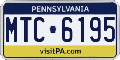 PA license plate MTC6195