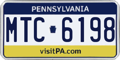 PA license plate MTC6198