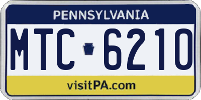 PA license plate MTC6210