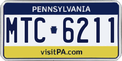PA license plate MTC6211