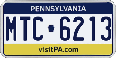 PA license plate MTC6213