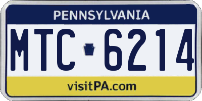 PA license plate MTC6214