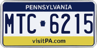 PA license plate MTC6215