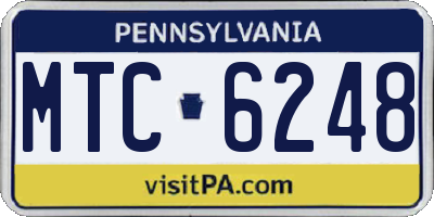 PA license plate MTC6248