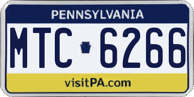 PA license plate MTC6266
