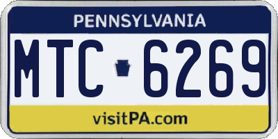 PA license plate MTC6269