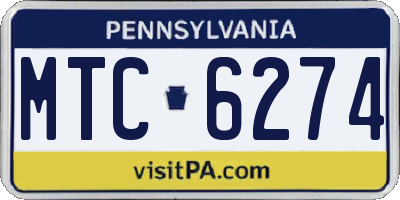 PA license plate MTC6274