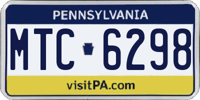 PA license plate MTC6298