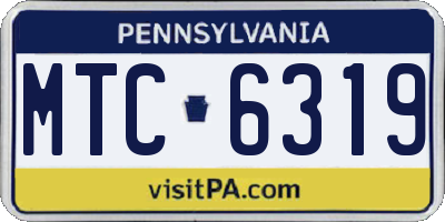 PA license plate MTC6319